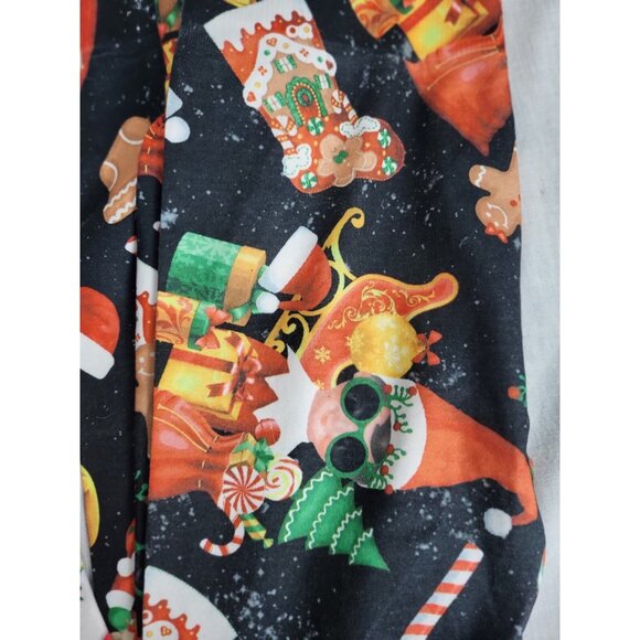 (2) Santa Holiday Christmas leggings Yoga Pants Womens Sz S/M Exercise workout - Picture 3 of 6